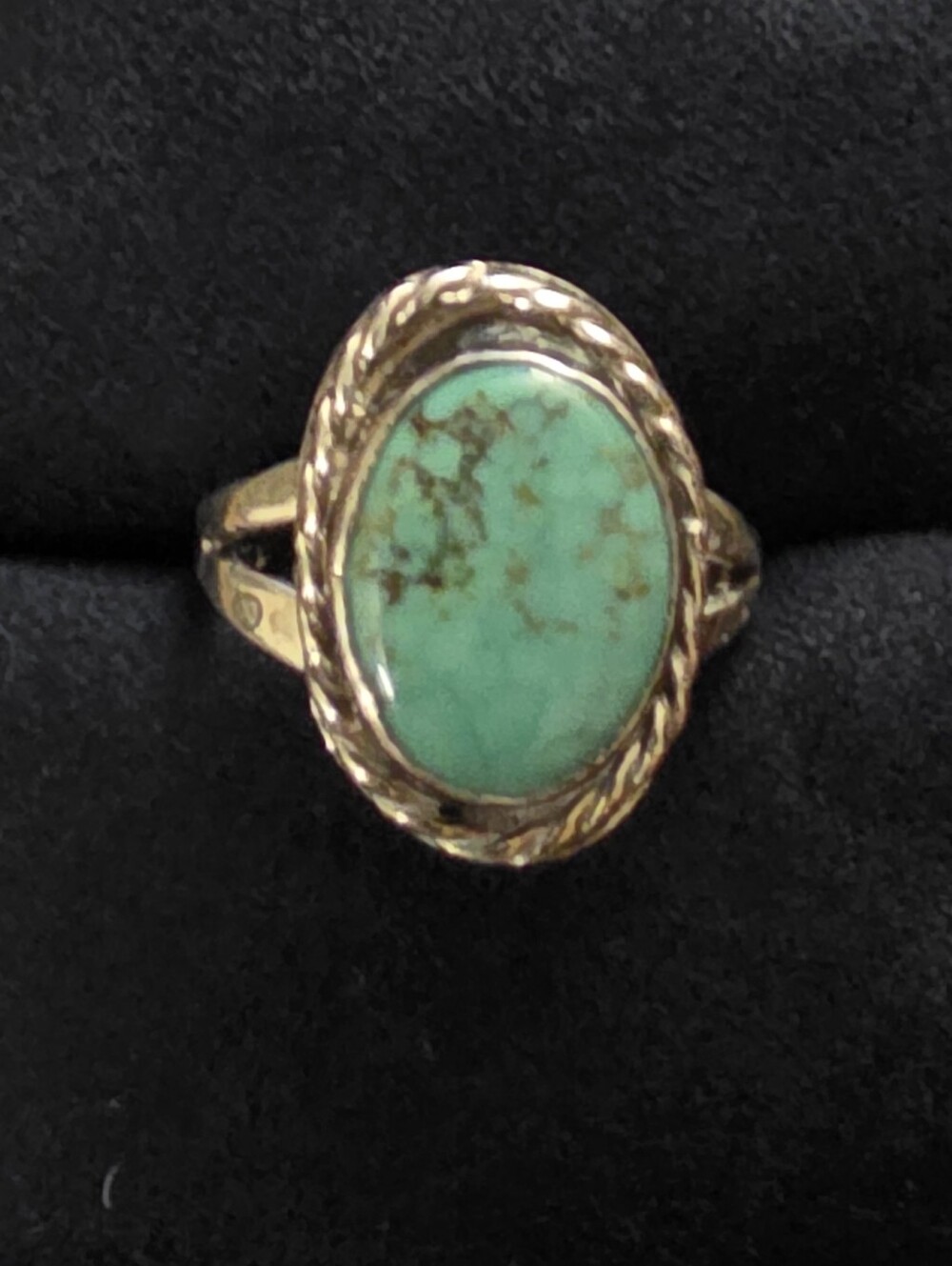 Sterling Silver Native Turquoise Ring (Vintage)